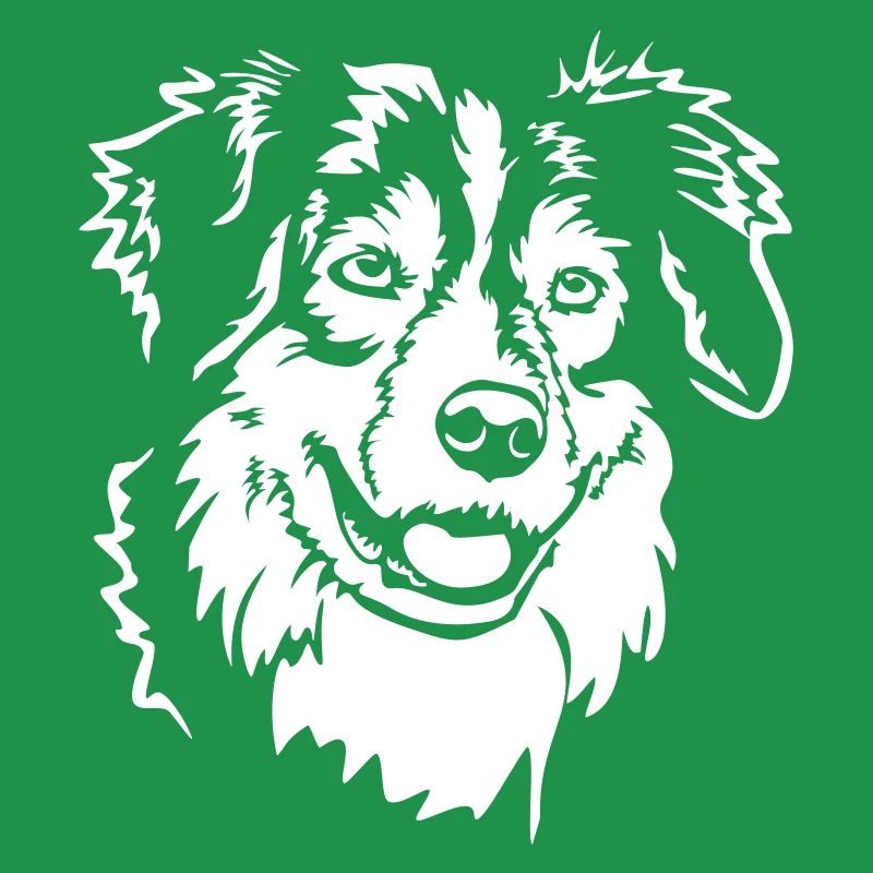 Australian Shepherd Kopf "Black Edition"