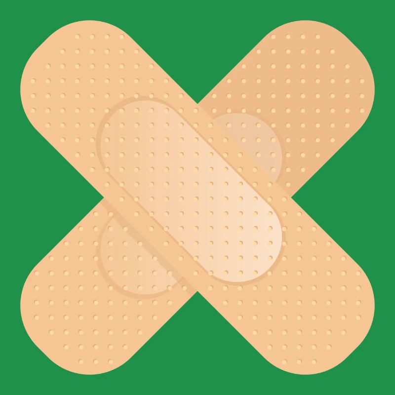 crossed sticking plaster as a design element