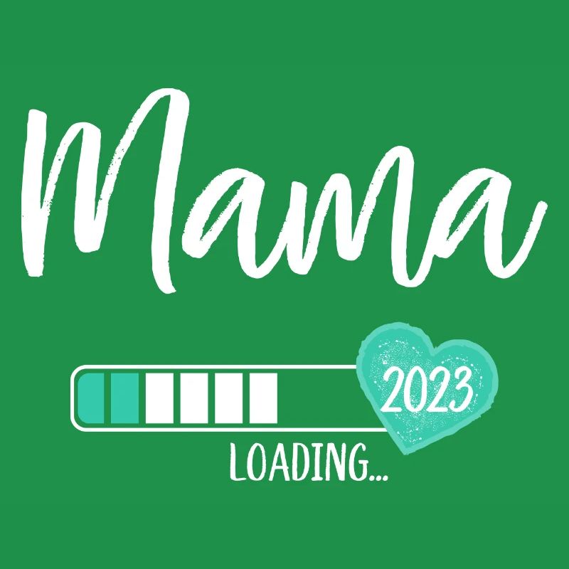 Mama Loading 2023 Herz Baby Junge Werdende Mama