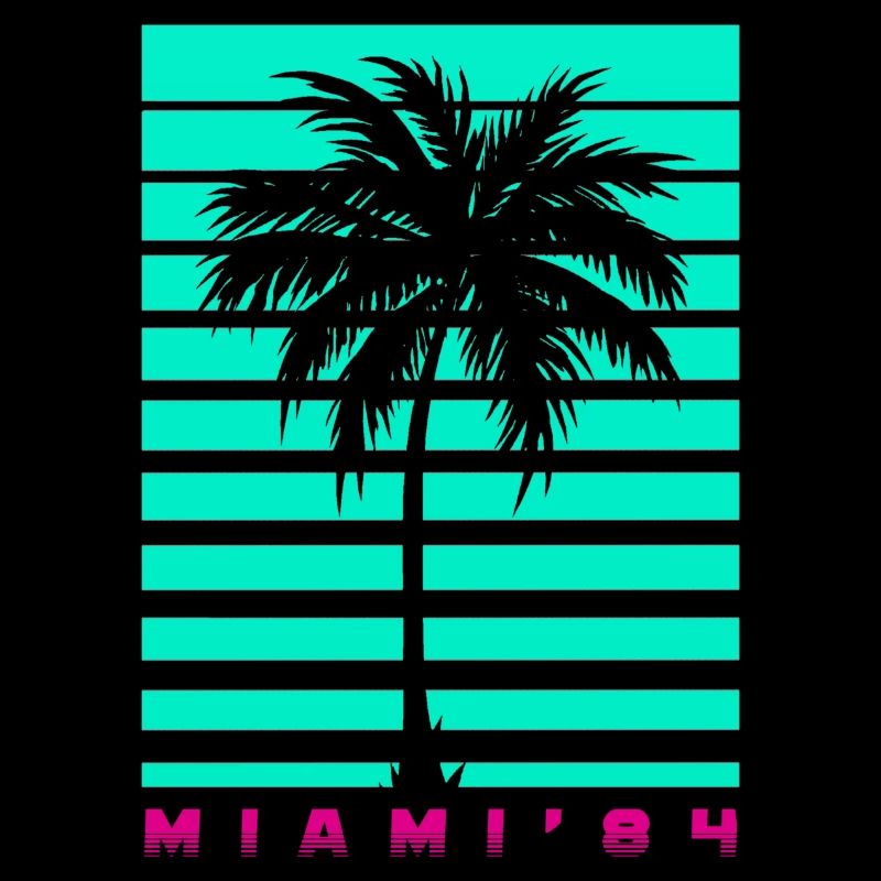 Miami Palm Tree Retro
