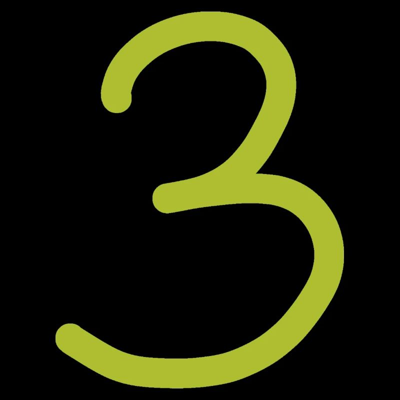 3 Numéro trois anniversaire vert