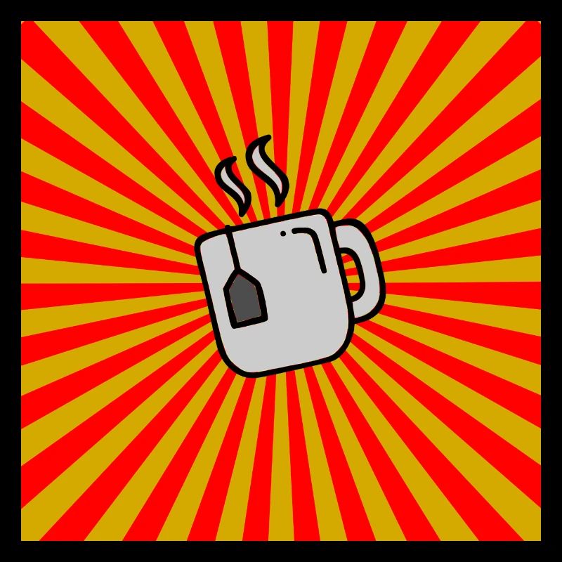 Sunburst Tea red yellow-Sunrise Teacup