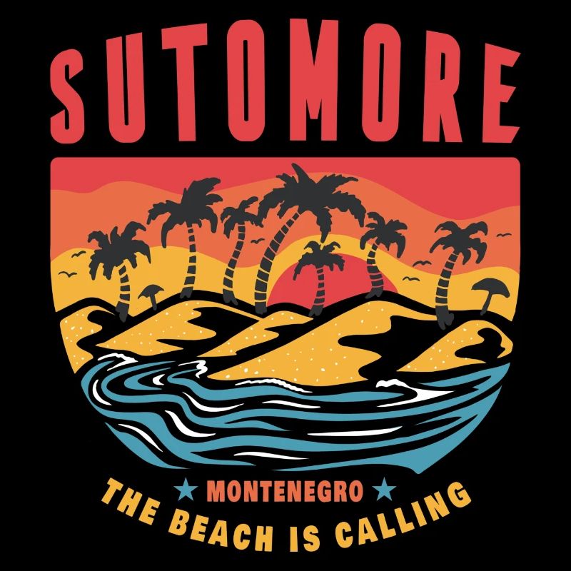 Conception de la plage de Sutomore au Monténégro