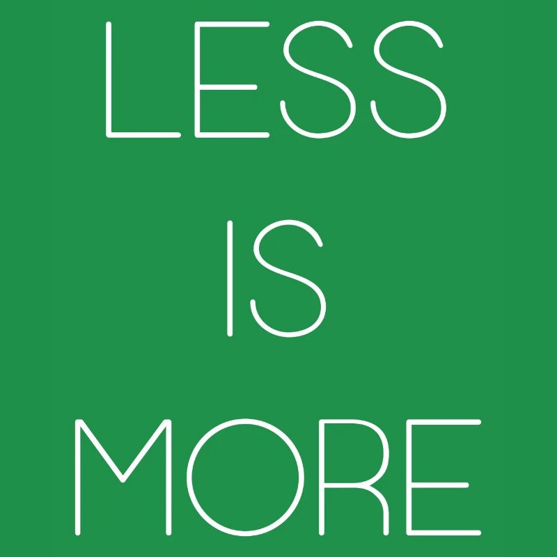 Moins, c’est plus