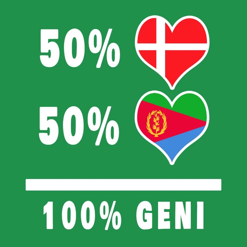 Drapeau 100% génie de l’Erythrée et du Danemark