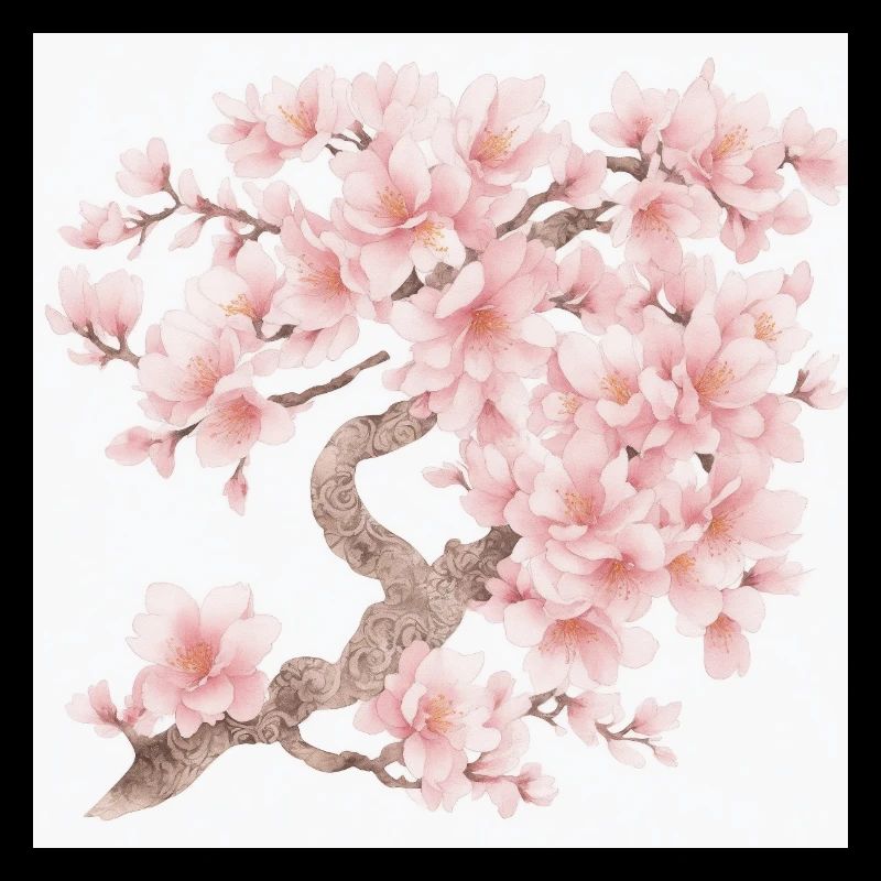 Japanese cherry tree blossoms