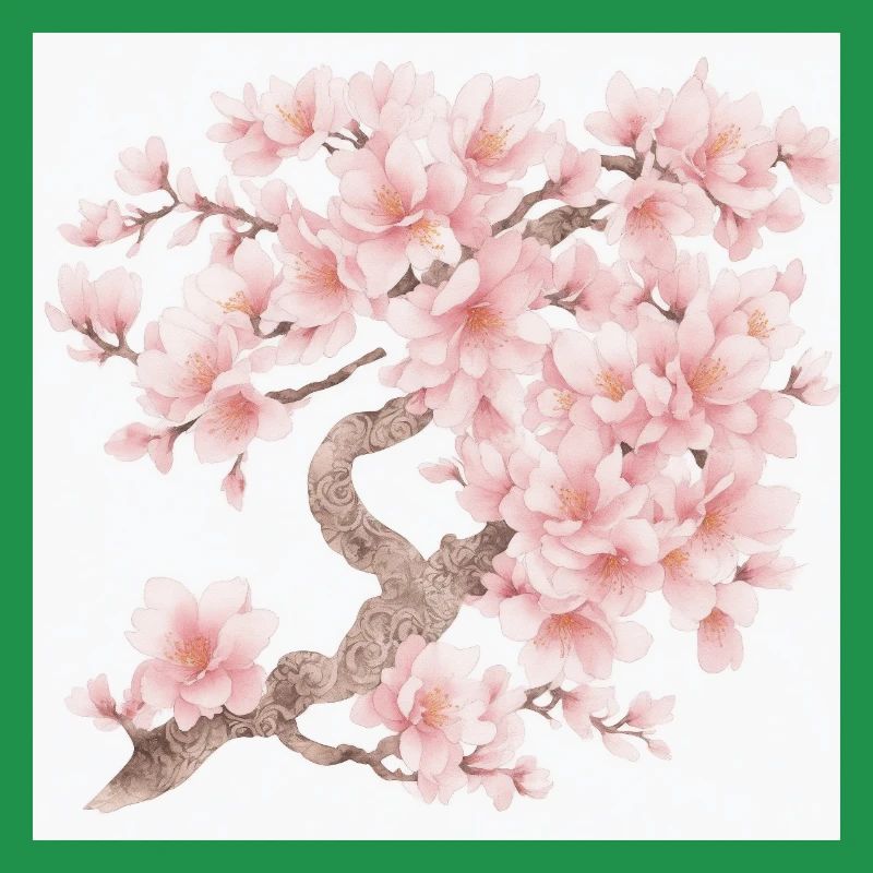 Japanese cherry tree blossoms
