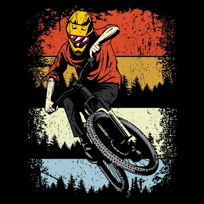 Retro BMX Rider on Sunset Stripes