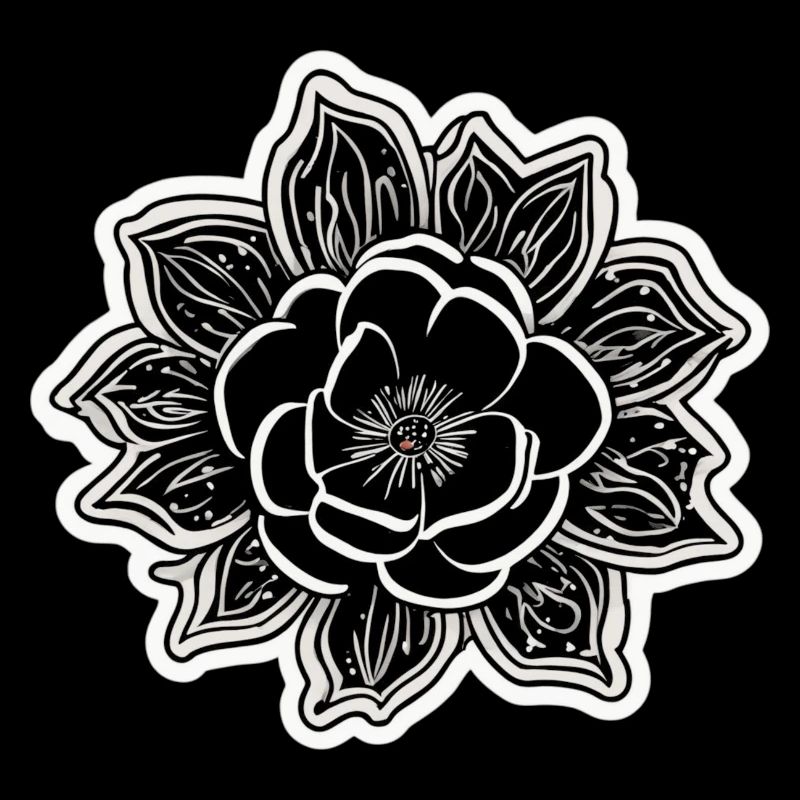 La beauté et le charme d’une fleur monochrome