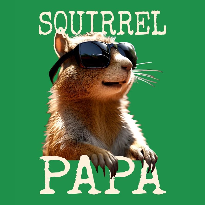 Squirrel Papa Eichhörnchen Daddy Vatertag Dad Paps