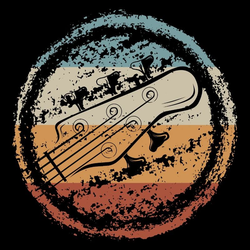 Retro Gitarre Sunset Circle