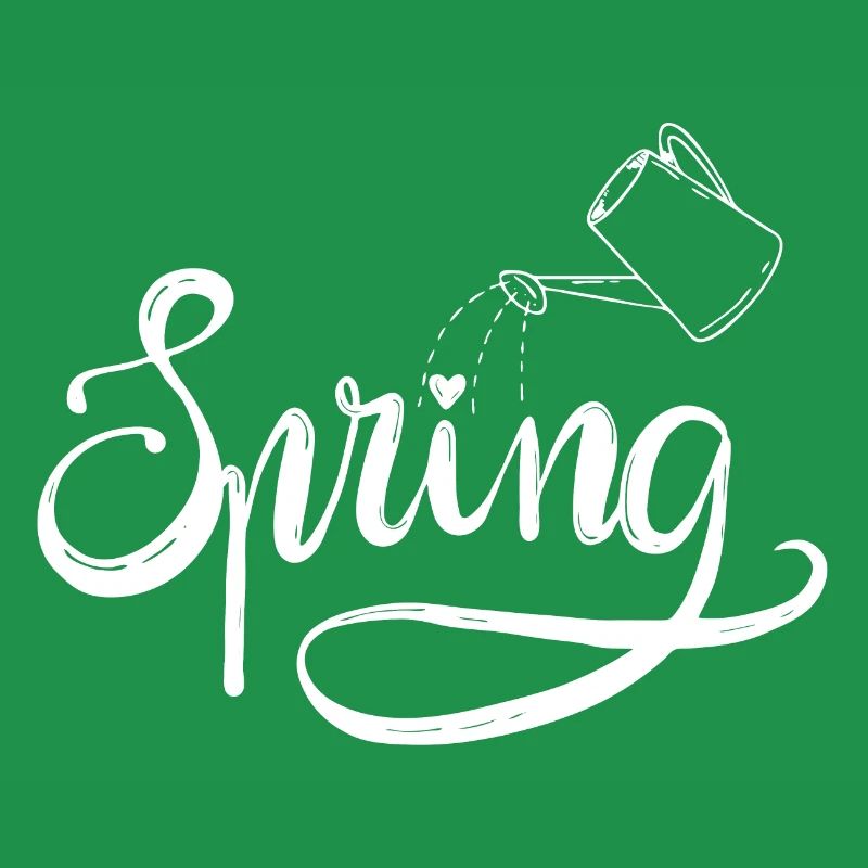 Spring Spring Beginning Garden Watering Lettering