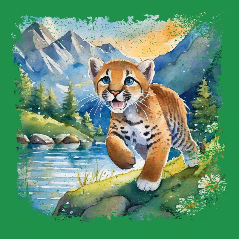 Niedlicher junger Tiger | Kinderbuchstil