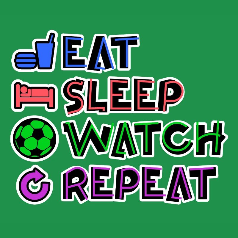 Manger dormir Regarder EM Répéter