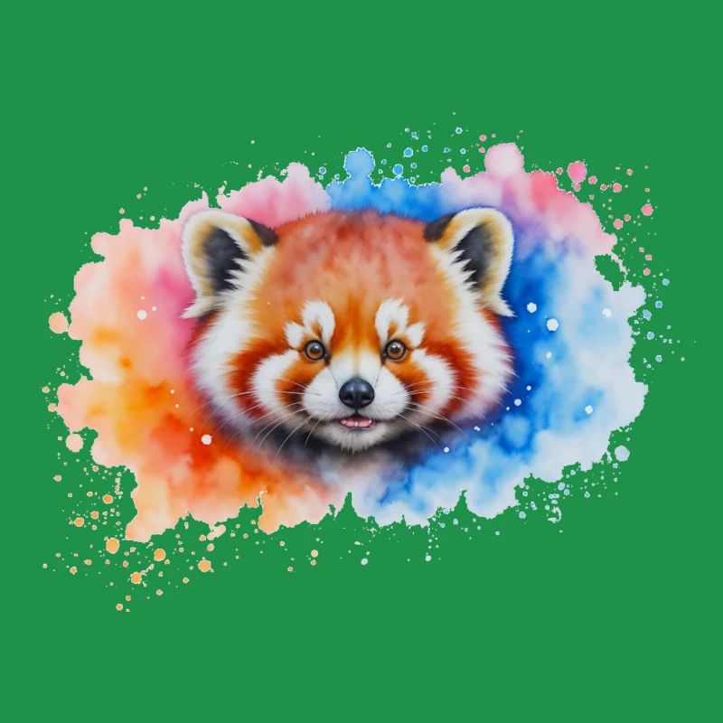 Aquarelle Red Panda Splash