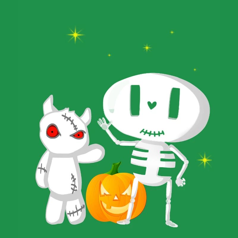 Halloweengesellschaft Gespenst und Monsterchen