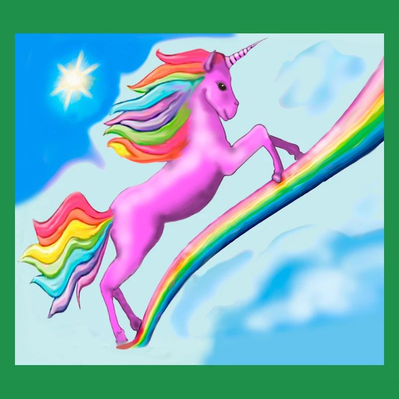 Einhorn und Regenbogen