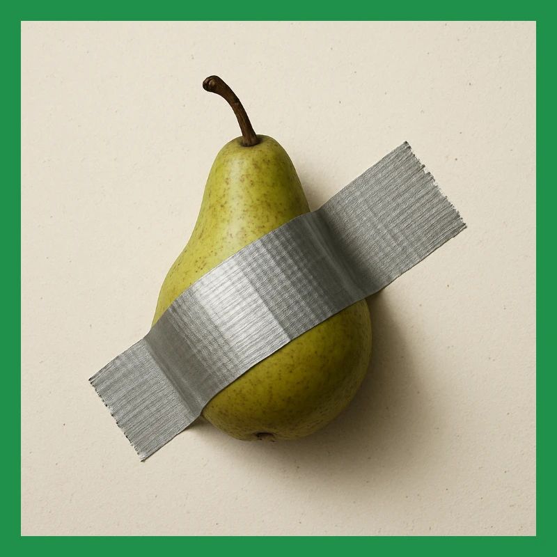 Abstract Pear Metaphorical Artwork