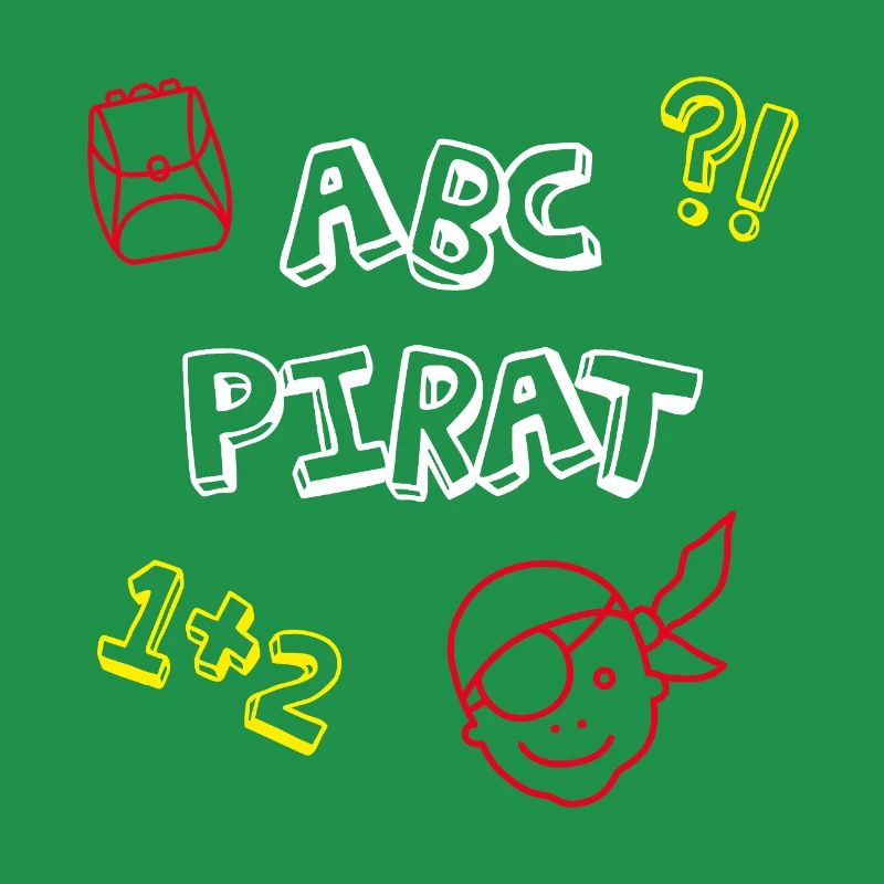 ABC Pirat Einschulung Schule Comic Kinder Feier