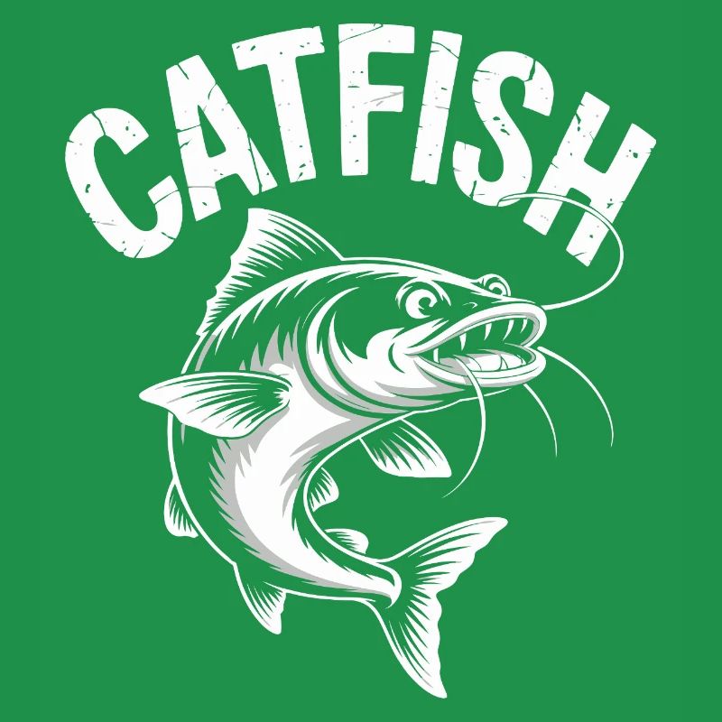 Conception de pêche d’aventure au poisson-chat