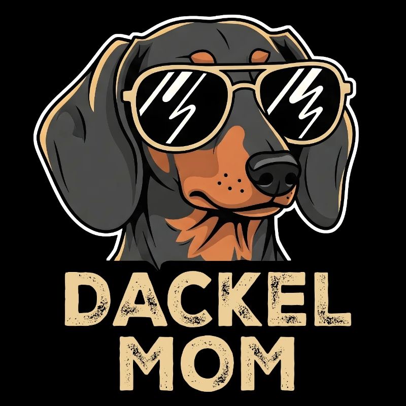 Cooler Dackel mit Sonnenbrille - Dackel Mom