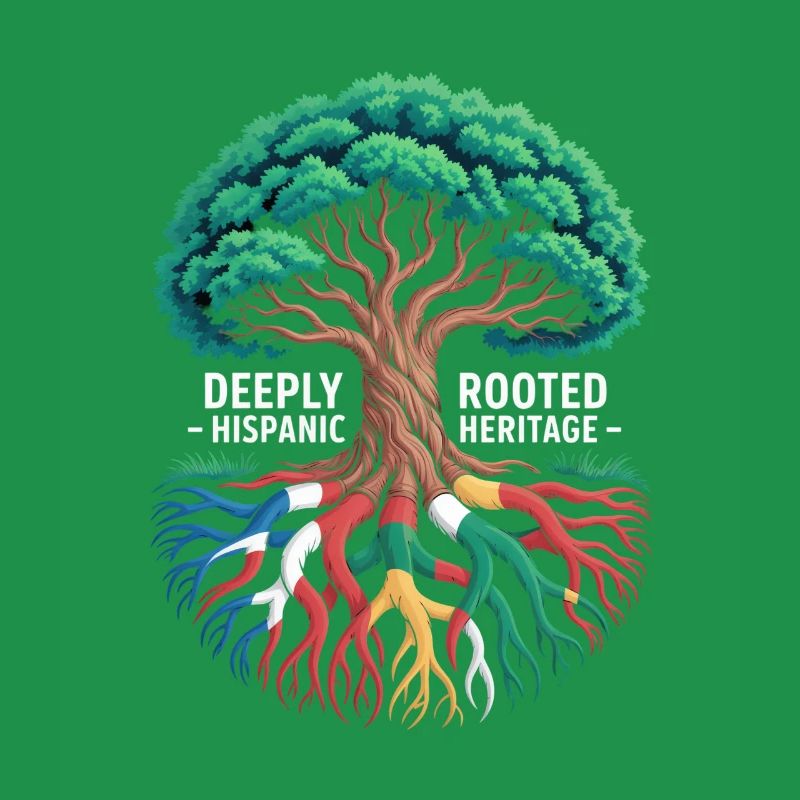 Deeply Rooted Hispanic Heritage Roots Tree