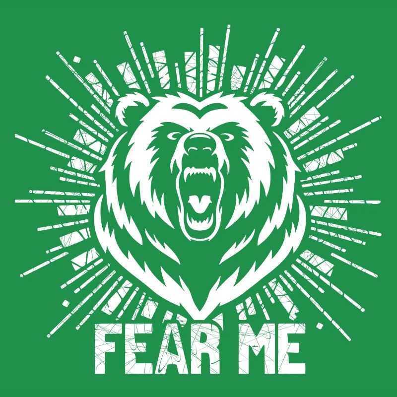 Emulating bear head with lettering