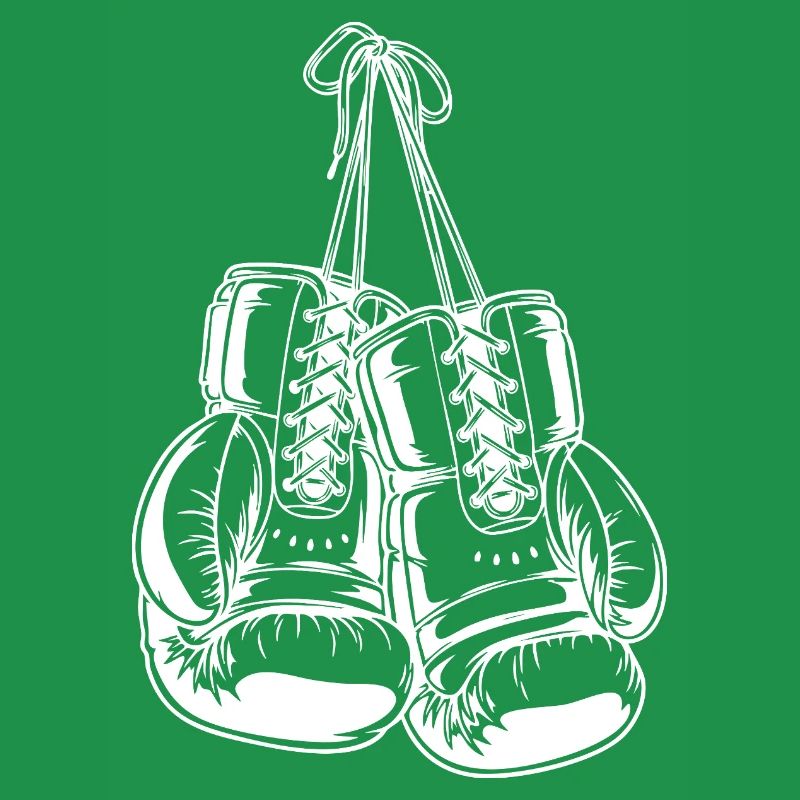 Conception de gants de boxe blancs pour la création de logo