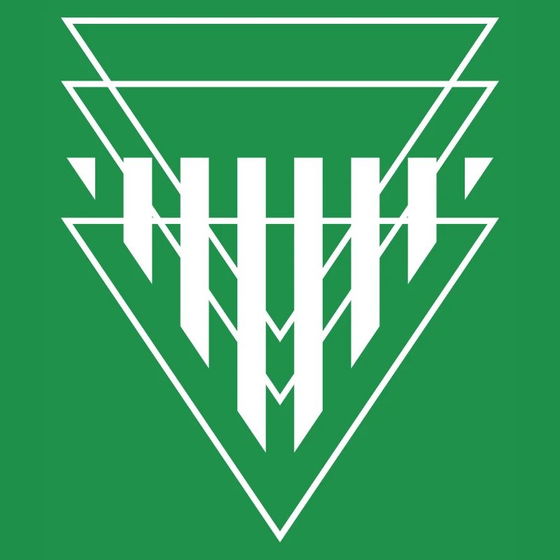 Triangular Crest Geometric Print