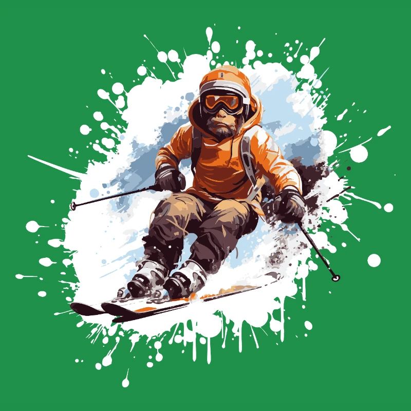 Monkey Ski Skiing