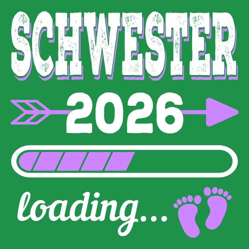 Schwester 2026 Loading Geburt Geschenkidee