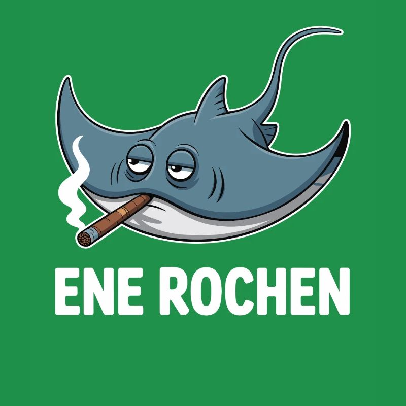 Ene Rochen Raucher Spruch Zigarette Kippe Rauchen