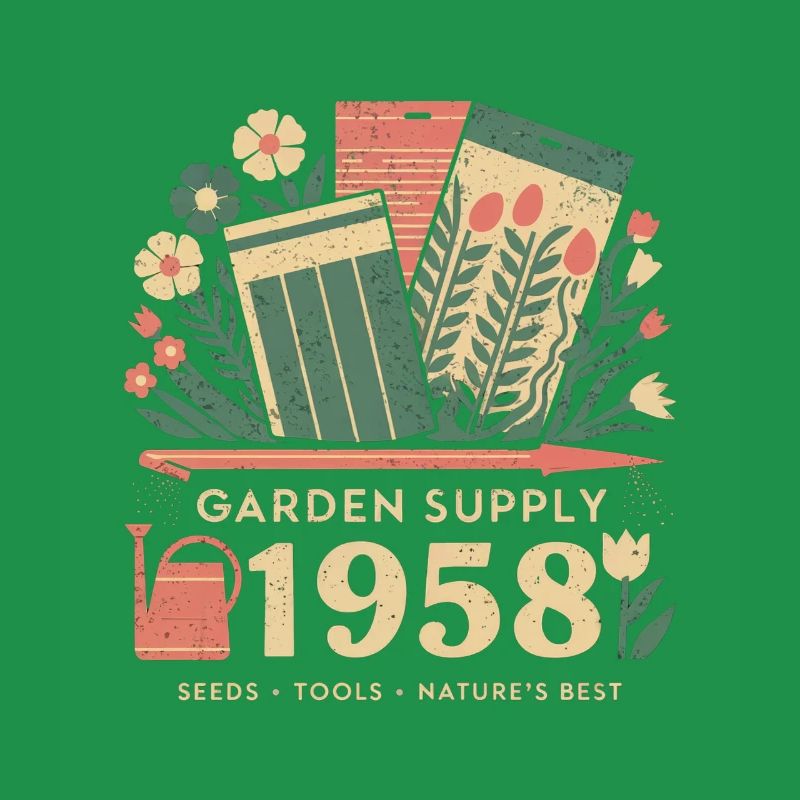 Vintage Garten Werbung
