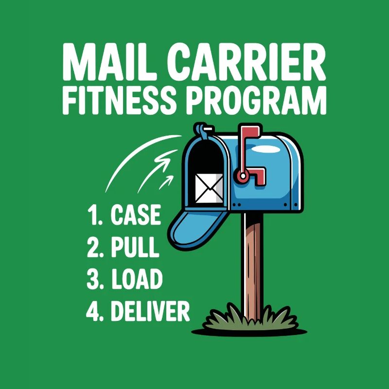 Funny Mail Carrier Mailman I Fitness Programm Post