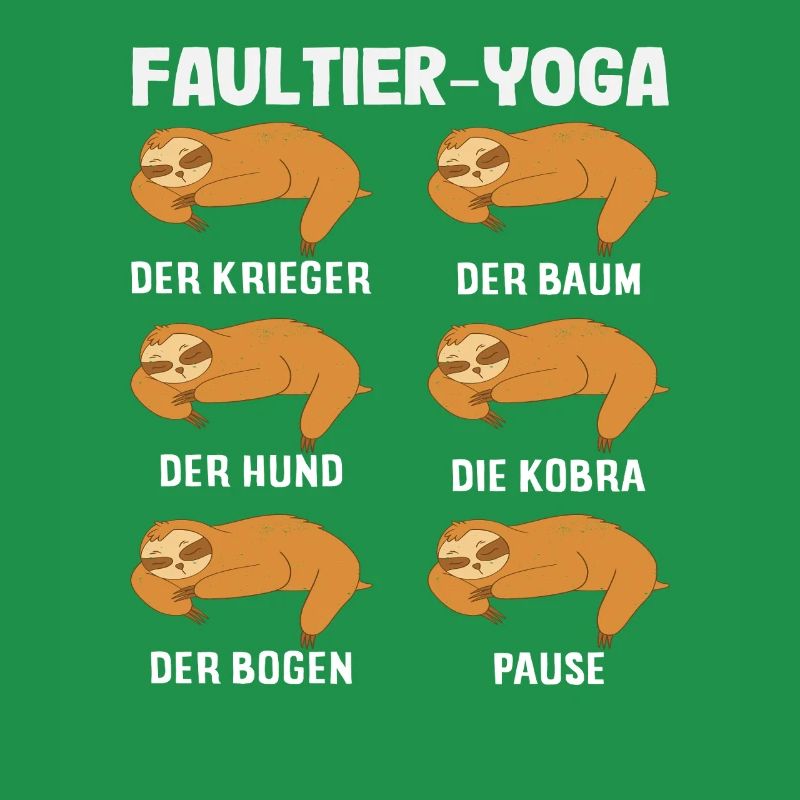 Faultier Yoga Routine Sport Geschenk