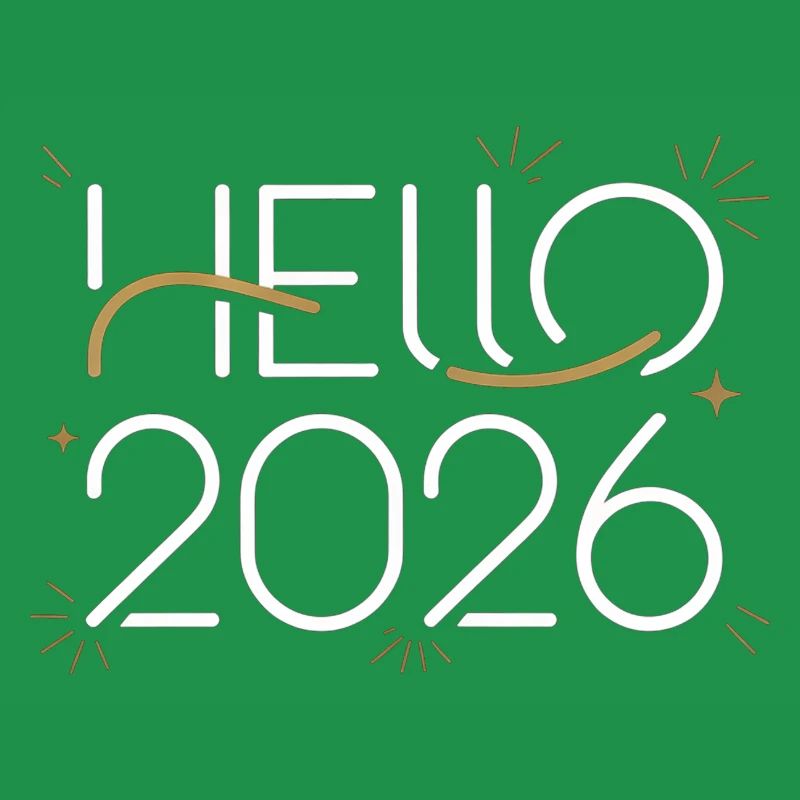 Hello 2026 Neon Celebration