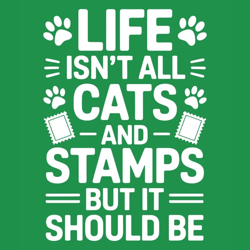 Briefmarken Spruch Katze Witz Briefmarken Geschenk