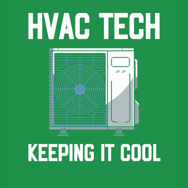HVAC Tech Keeping It Cool Spruch Techniker