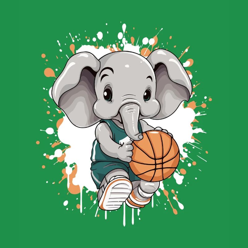 Basketball Elephant Comic