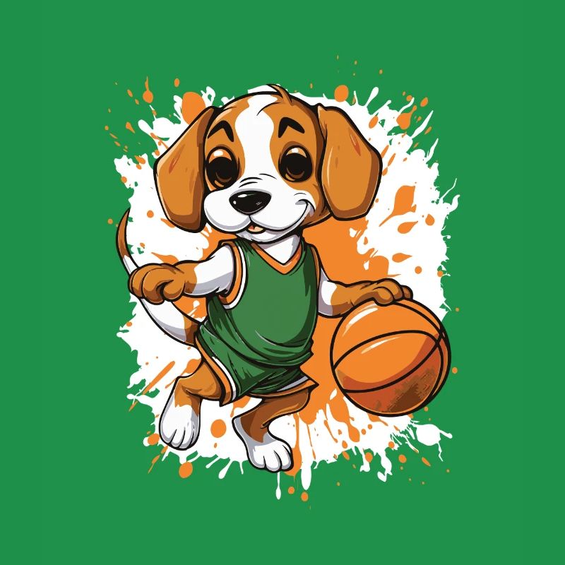 Basketball-Hund Spritz-Splash