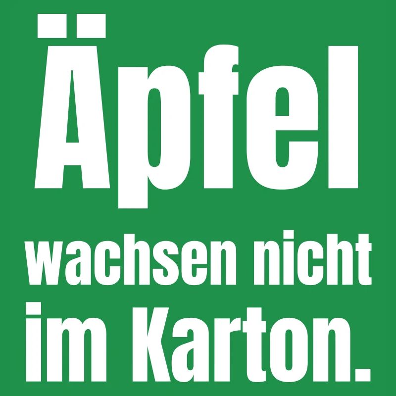 Äpfel wachsen nicht im Karton