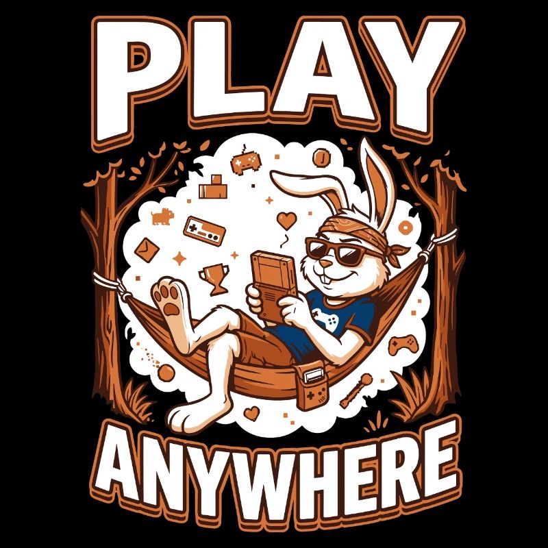 Hase im Hängematten Gaming