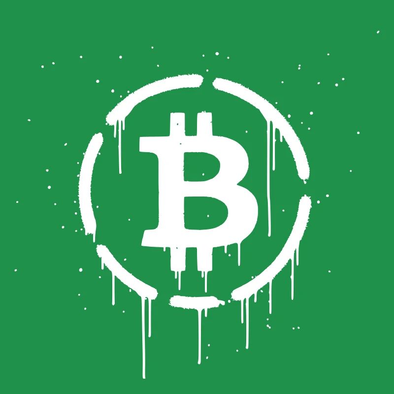 Bitcoin Logo Graffiti Crypto