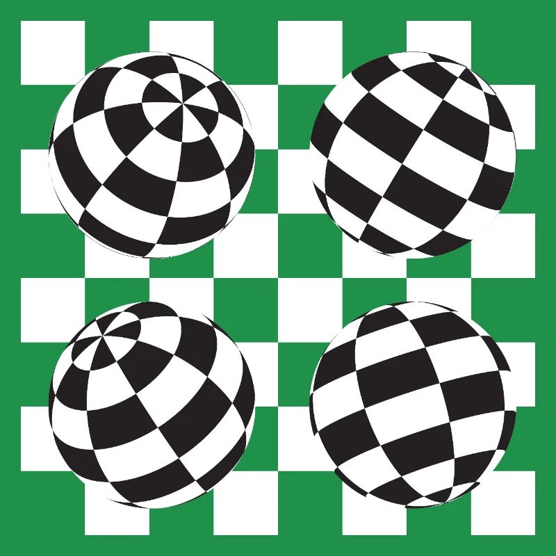 Spherical Checkered Illusion