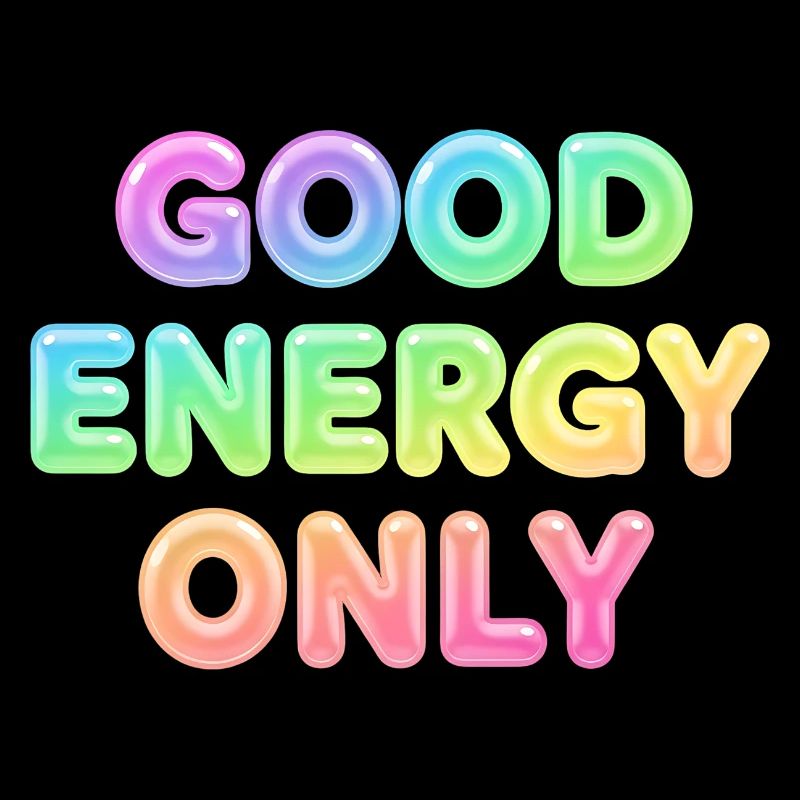Good Energy Only – Positive Statement Typografie