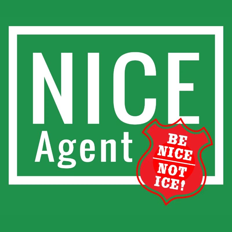 NICE Agent Logo mit Statement Be Nice Badge
