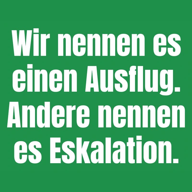 Ausflug oder Eskalation Typografie