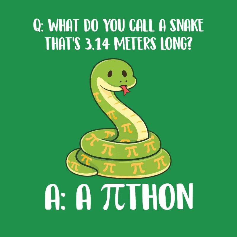 Schlange, 3,14 Meter lang, Pi-Tag-Python-Witz