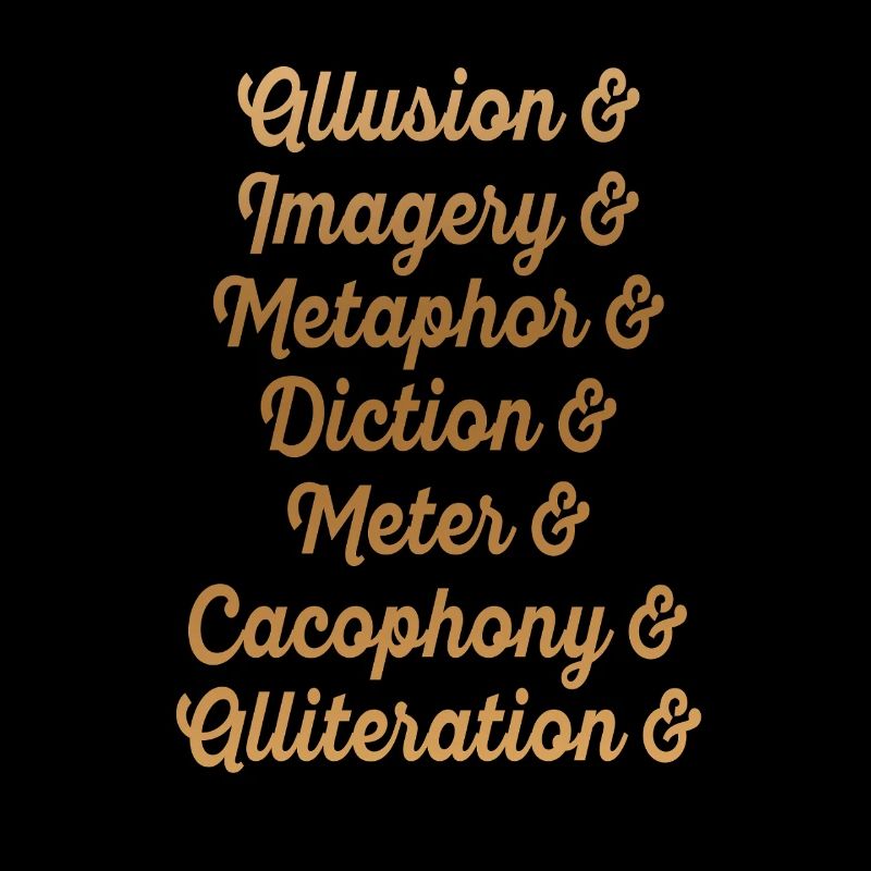 Gold Script Literary Devices Typography