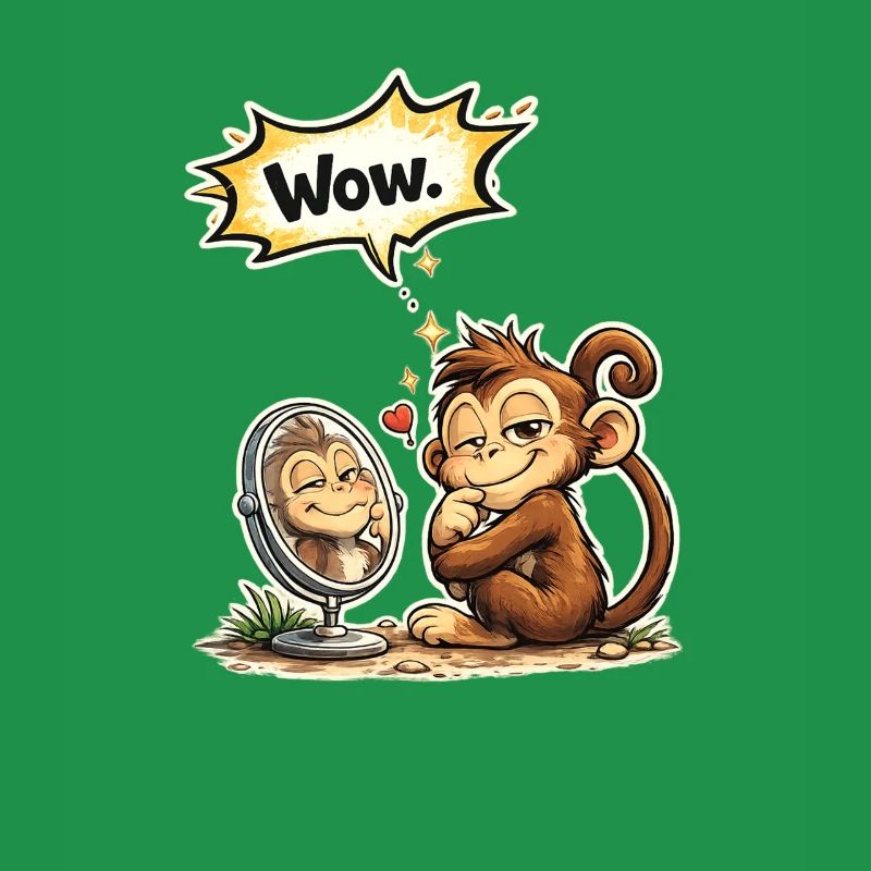 Funny Monkey Wow Saying Gift